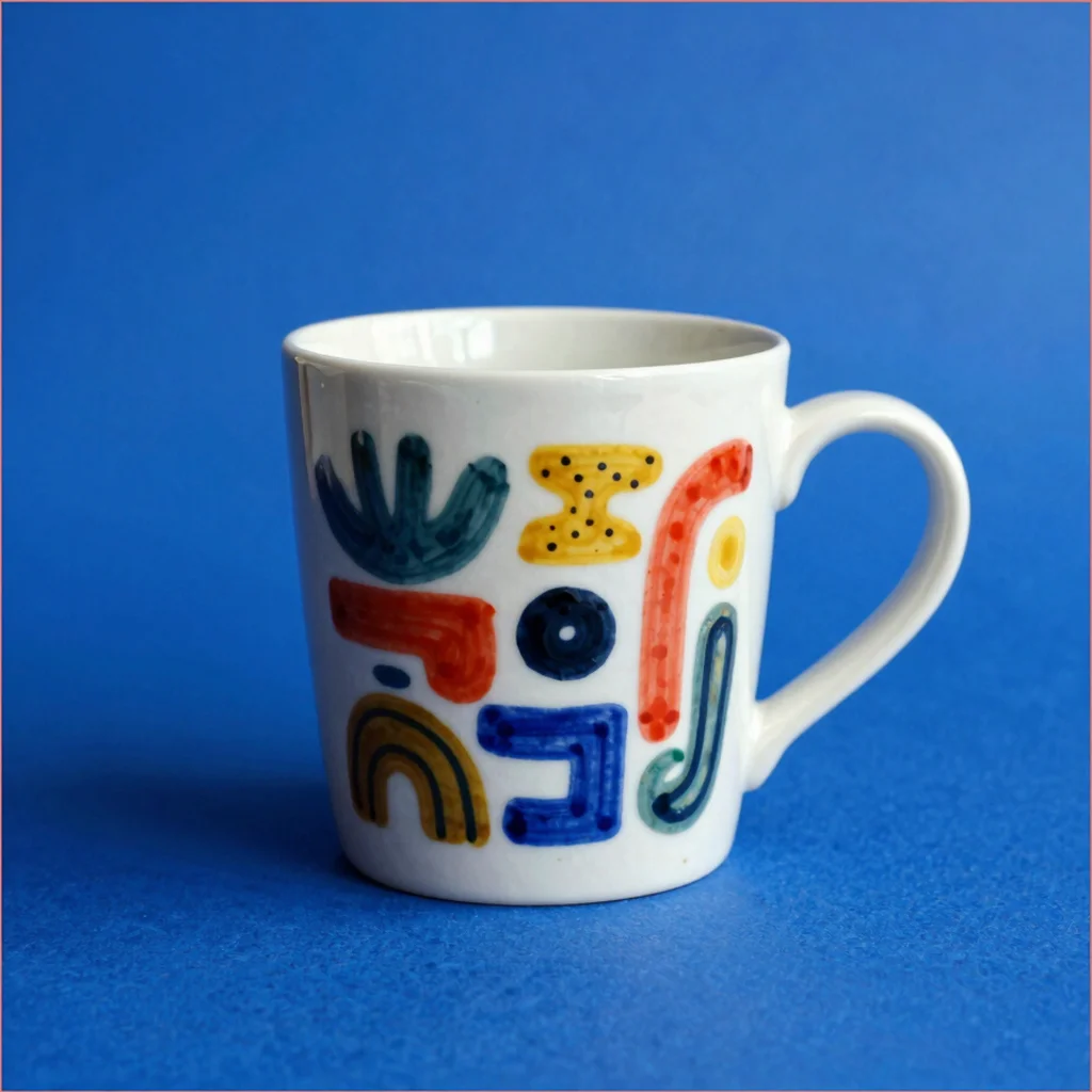 Taza Cerámica Ilustrada a Mano