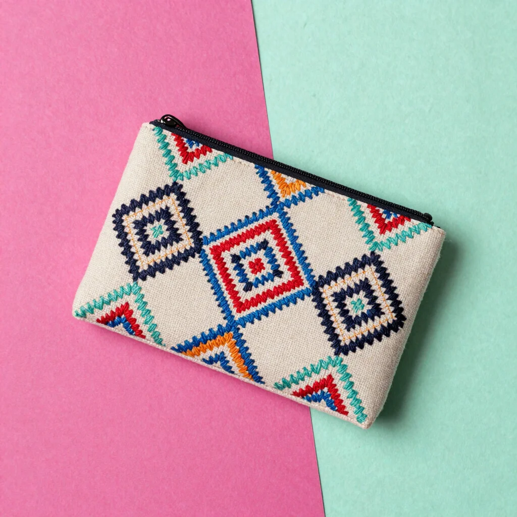 Estuche de Tela Bordado